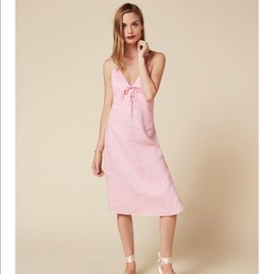 Reformation Size Small Pink Linen Deess